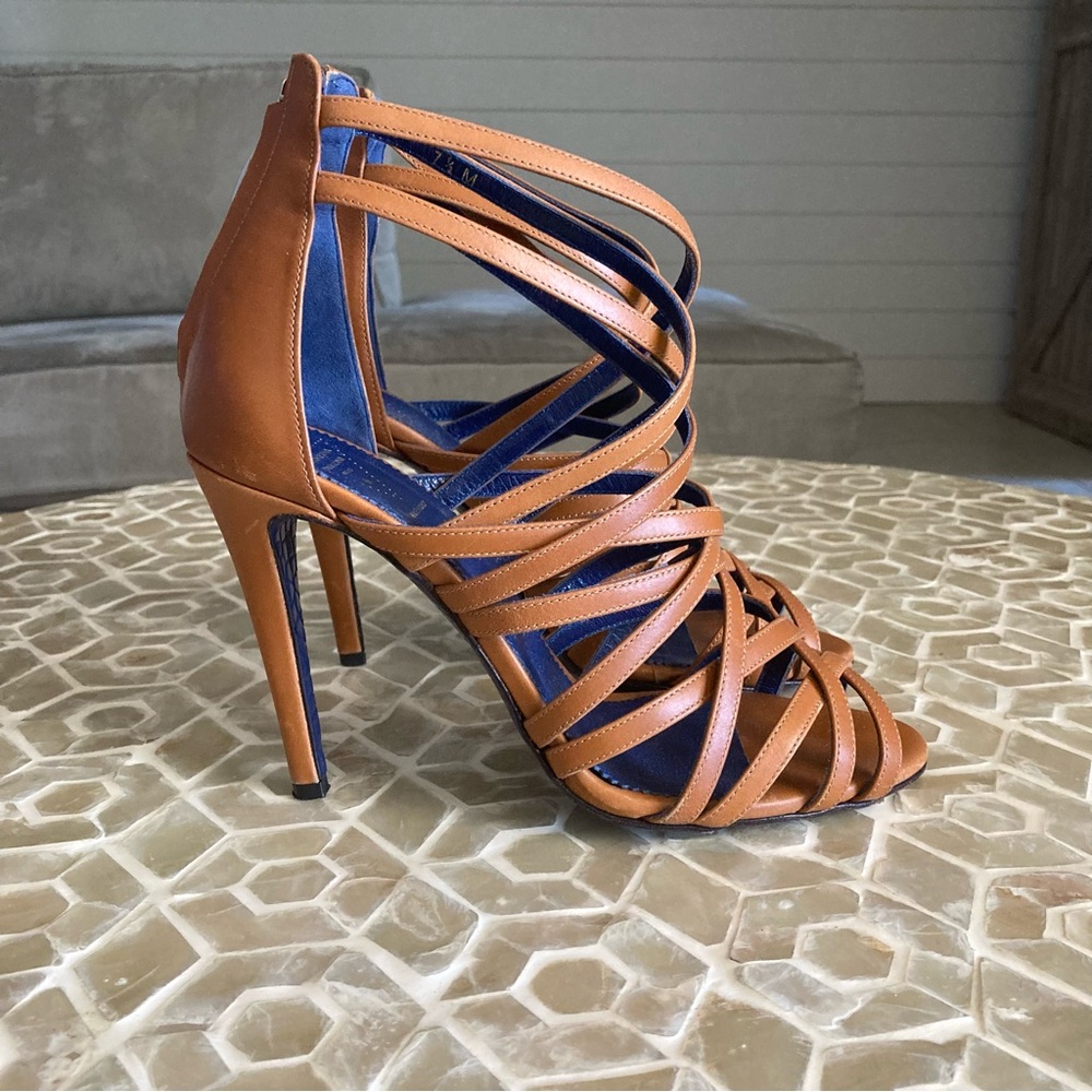 Valentina Rangoni Firenze strappy leather heels (7.5) - Picture 2 of 12